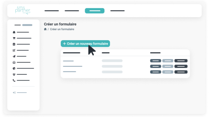 Créer un nouveau formulaire SMS Partner