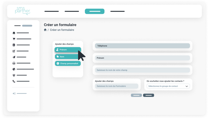 Créer un formulaire SMS Partner