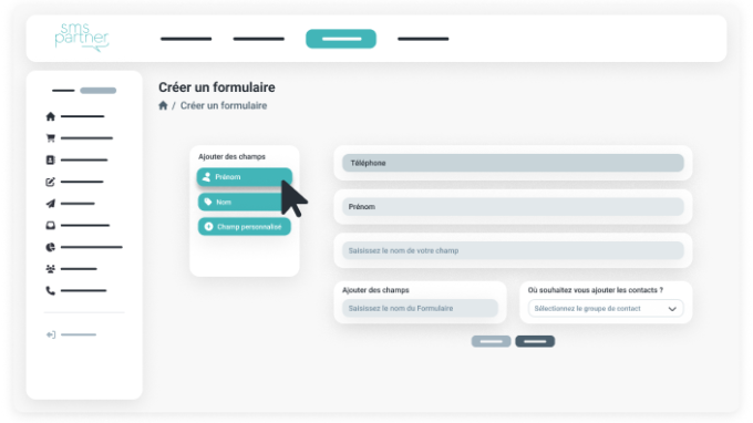 Créer un formulaire SMS Partner